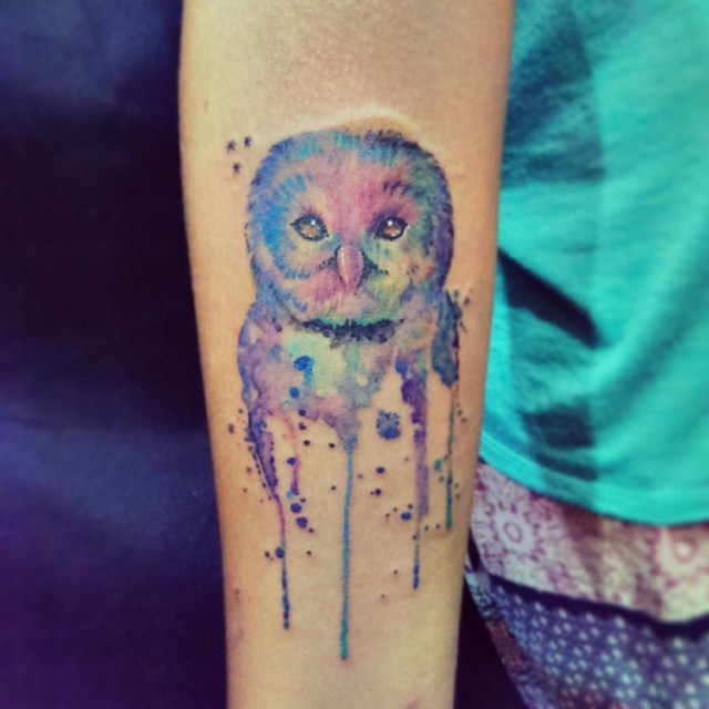 watercolor owl tattoo on arm tattooimages biz watercolor owl tattoo on arm tattooimages biz